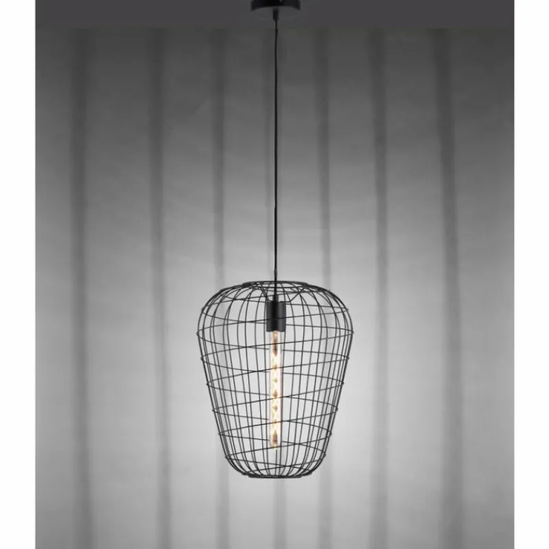 Lampes Industrielles-Luminaires Leuchten Direkt Suspension Leuchten Direkt FABIO Noir, 1 lumière