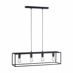 Lampes Industrielles-Luminaires Leuchten Direkt Suspension Leuchten Direkt FABIO Noir, 4 lumières