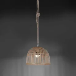 Style Boho-Chic-Luminaires Leuchten Direkt Suspension Leuchten Direkt DAVID LED Brun, 1 lumière, Télécommandes, Changeur de couleurs