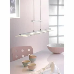 Luminaires Leuchten Direkt Suspension Leuchten-Direkt NELE LED Acier inoxydable, 5 lumières