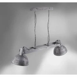 Lampes Industrielles-Luminaires Leuchten Direkt Suspension Leuchten-Direkt SAMIA Gris, 2 lumières
