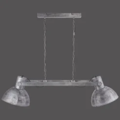 Lampes Industrielles-Luminaires Leuchten Direkt Suspension Leuchten-Direkt SAMIA Gris, 2 lumières