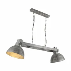 Lampes Industrielles-Luminaires Leuchten Direkt Suspension Leuchten-Direkt SAMIA Gris, 2 lumières
