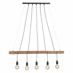 Lampes En Bois-Luminaires Leuchten Direkt Suspension Leuchten-Direkt DAMIAN Noir, 5 lumières