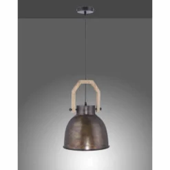 Lampes Industrielles-Luminaires Leuchten Direkt Suspension Leuchten-Direkt SAMIA Brun, 1 lumière