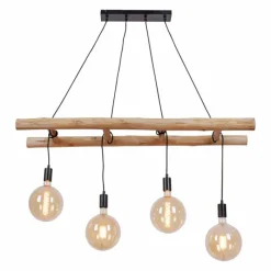 Lampes En Bois-Luminaires Leuchten Direkt Suspension Leuchten-Direkt EDGAR Noir, 4 lumières