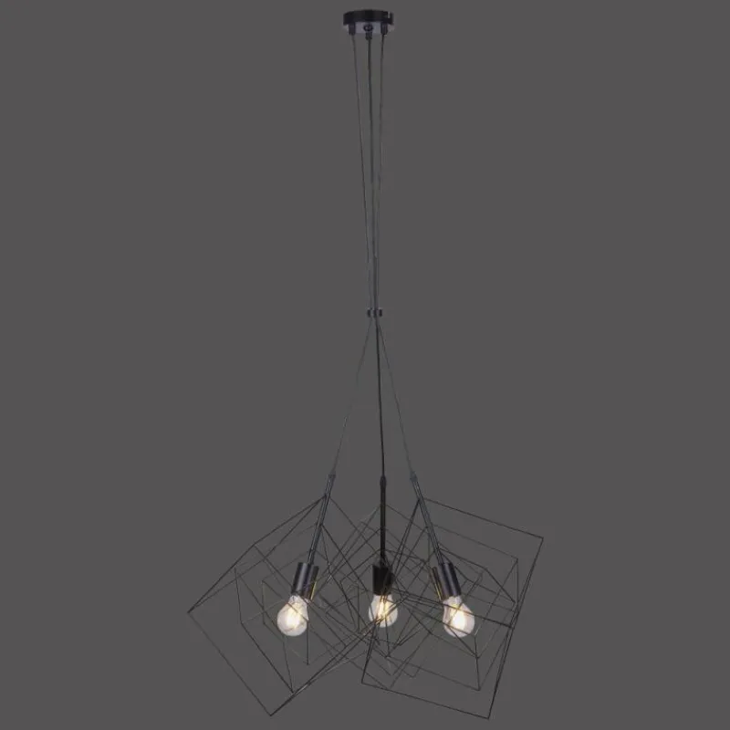 Luminaires Leuchten Direkt Suspension Leuchten-Direkt SKELETTON Noir, 3 lumières* Suspensions