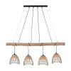 Style Boho-Chic-Luminaires Leuchten Direkt Suspension Leuchten-Direkt REED Noir, 4 lumières
