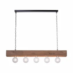 Luminaires Rustiques-Luminaires Leuchten Direkt Suspension Leuchten-Direkt VANESSA Noir, 5 lumières