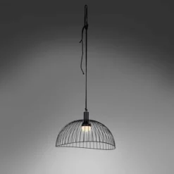 Luminaires Leuchten Direkt Suspension Leuchten-Direkt DAVID LED Noir, 1 lumière, Télécommandes, Changeur de couleurs