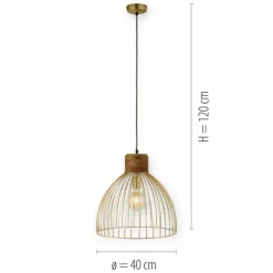 Lampes En Bois-Luminaires Leuchten Direkt Suspension Leuchten-Direkt ALAMI Bois foncé, 1 lumière