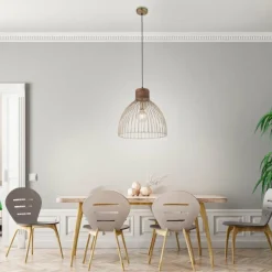 Lampes En Bois-Luminaires Leuchten Direkt Suspension Leuchten-Direkt ALAMI Bois foncé, 1 lumière