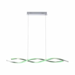 Luminaires Leuchten Direkt Suspension Leuchten-Direkt LOLAsmart-SWING LED Acier brossé, 2 lumières, Télécommandes, Changeur de couleurs