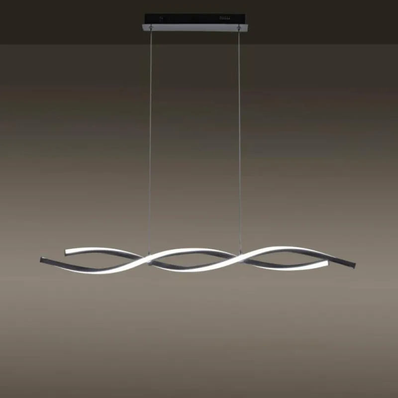 Luminaires Leuchten Direkt Suspension Leuchten-Direkt LOLAsmart-SWING LED Acier brossé, 2 lumières, Télécommandes, Changeur de couleurs