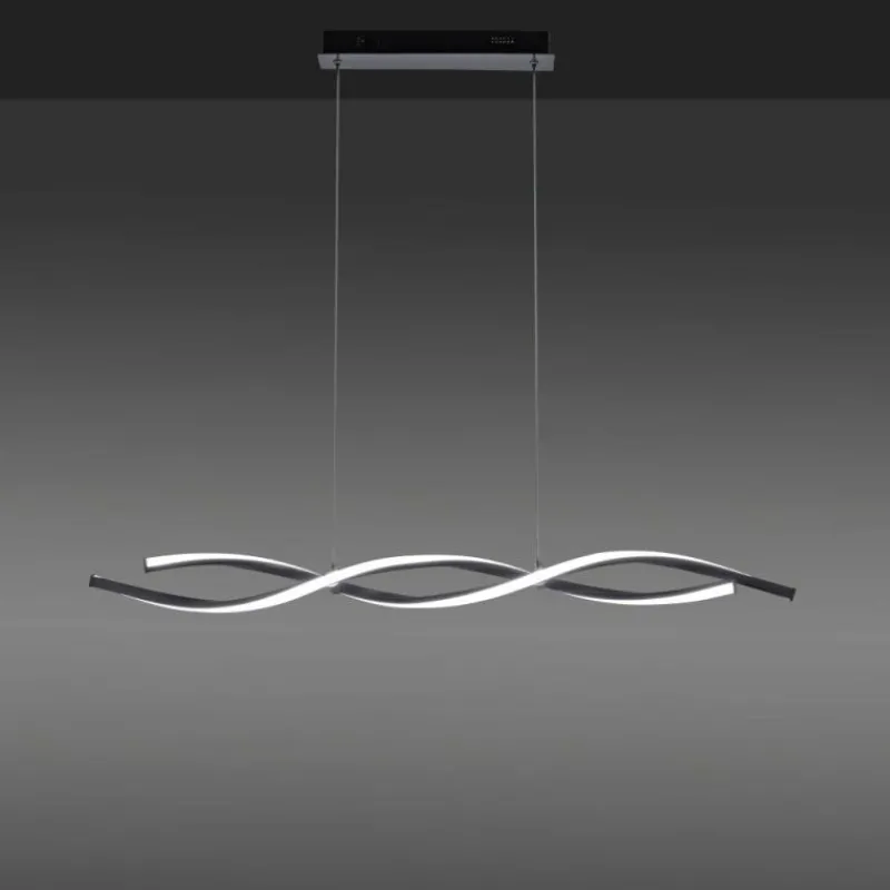 Luminaires Leuchten Direkt Suspension Leuchten-Direkt LOLAsmart-SWING LED Acier brossé, 2 lumières, Télécommandes, Changeur de couleurs