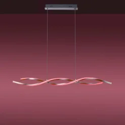 Luminaires Leuchten Direkt Suspension Leuchten-Direkt LOLAsmart-SWING LED Acier brossé, 2 lumières, Télécommandes, Changeur de couleurs