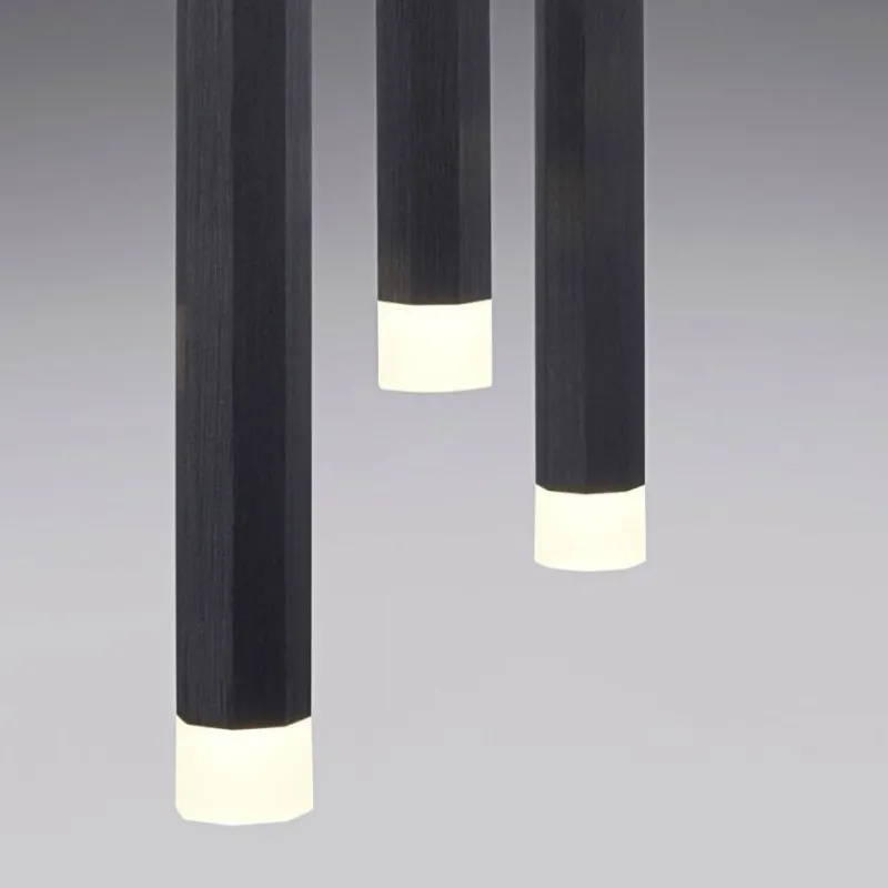 Luminaires Leuchten Direkt Suspension Leuchten-Direkt BRUNO LED Noir, 3 lumières* Éclairage Led