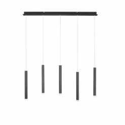 Luminaires Leuchten Direkt Suspension Leuchten-Direkt BRUNO LED Noir, 5 lumières* Éclairage Led