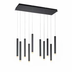 Luminaires Leuchten Direkt Suspension Leuchten-Direkt BRUNO LED Noir, 10 lumières* Éclairage Led