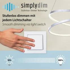 Luminaires Paul Neuhaus Suspension Leuchten-Direkt TITUS LED Laiton, 1 lumière* Éclairage Led