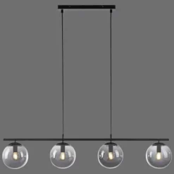 Suspension Verre Fumé-Luminaires Leuchten Direkt Suspension Leuchten-Direkt BIG WIDOW Noir, 4 lumières