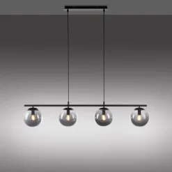 Suspension Verre Fumé-Luminaires Leuchten Direkt Suspension Leuchten-Direkt BIG WIDOW Noir, 4 lumières