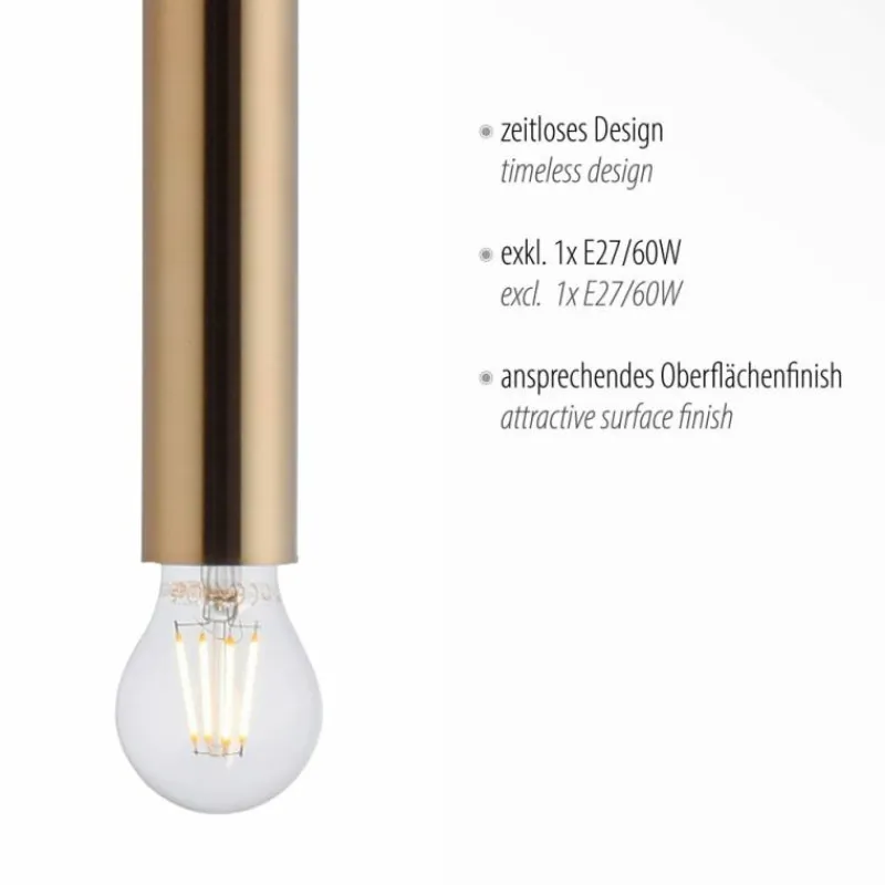 Luminaires Leuchten Direkt Suspension Leuchten-Direkt BRUNA Laiton, 1 lumière* Suspensions