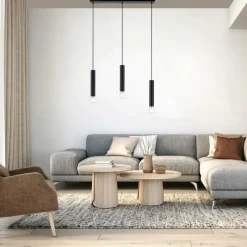 Luminaires Leuchten Direkt Suspension Leuchten-Direkt BRUNA Noir, 3 lumières* Suspensions