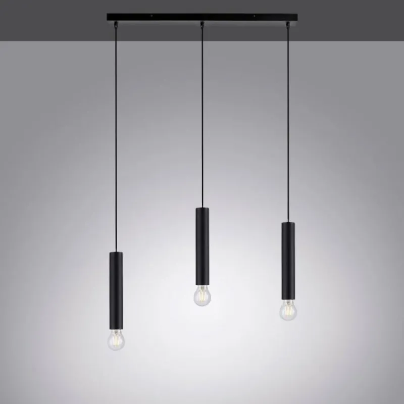 Luminaires Leuchten Direkt Suspension Leuchten-Direkt BRUNA Noir, 3 lumières* Suspensions