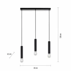 Luminaires Leuchten Direkt Suspension Leuchten-Direkt BRUNA Noir, 3 lumières* Suspensions