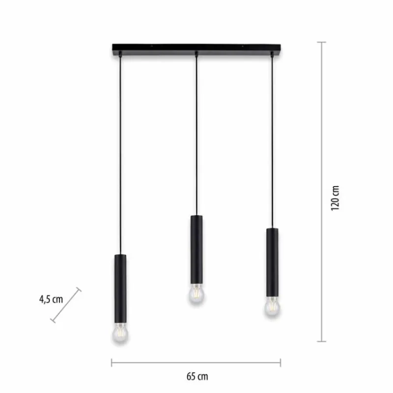Luminaires Leuchten Direkt Suspension Leuchten-Direkt BRUNA Noir, 3 lumières* Suspensions