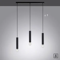 Luminaires Leuchten Direkt Suspension Leuchten-Direkt BRUNA Noir, 3 lumières* Suspensions
