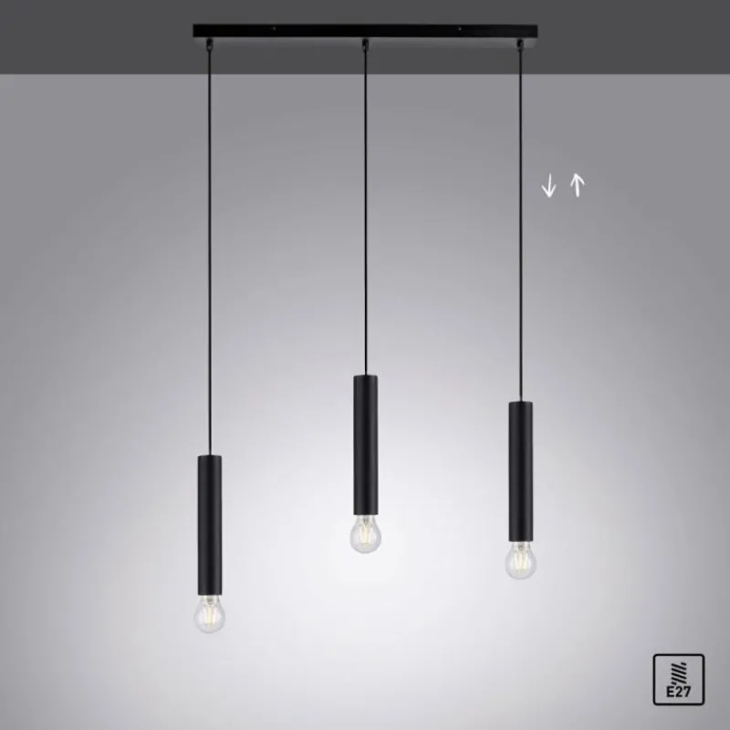 Luminaires Leuchten Direkt Suspension Leuchten-Direkt BRUNA Noir, 3 lumières* Suspensions