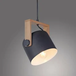 Lampes En Bois-Luminaires Leuchten Direkt Suspension Leuchten-Direkt CUP Noir, 1 lumière