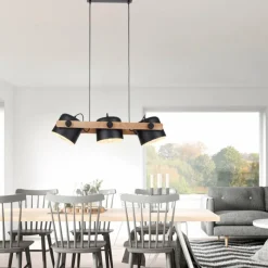 Lampes En Bois-Luminaires Leuchten Direkt Suspension Leuchten-Direkt CUP Noir, 3 lumières