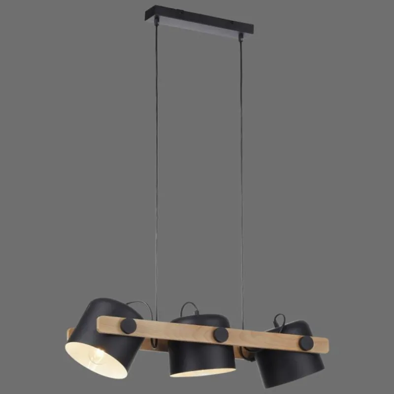 Lampes En Bois-Luminaires Leuchten Direkt Suspension Leuchten-Direkt CUP Noir, 3 lumières