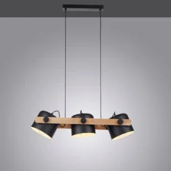 Lampes En Bois-Luminaires Leuchten Direkt Suspension Leuchten-Direkt CUP Noir, 3 lumières