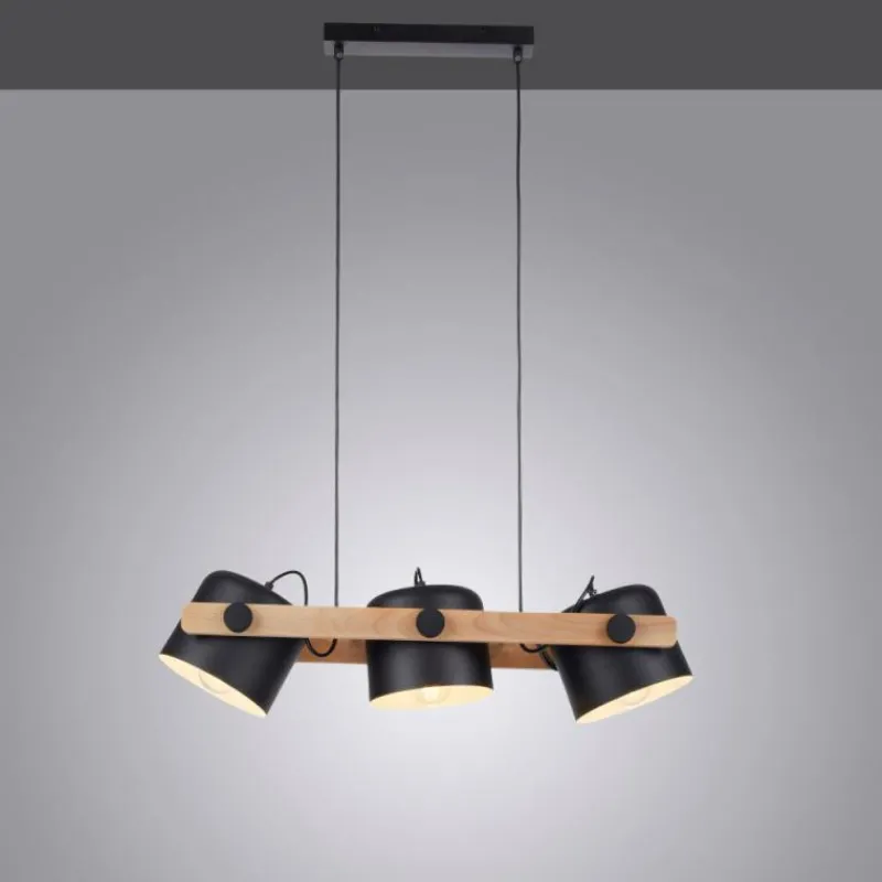 Lampes En Bois-Luminaires Leuchten Direkt Suspension Leuchten-Direkt CUP Noir, 3 lumières