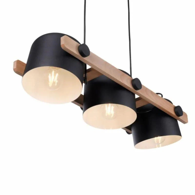 Lampes En Bois-Luminaires Leuchten Direkt Suspension Leuchten-Direkt CUP Noir, 3 lumières