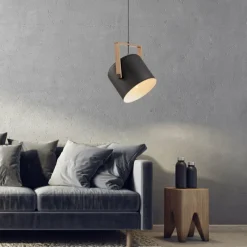 Lampes En Bois-Luminaires Leuchten Direkt Suspension Leuchten-Direkt CUP Noir, 1 lumière