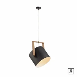 Lampes En Bois-Luminaires Leuchten Direkt Suspension Leuchten-Direkt CUP Noir, 1 lumière