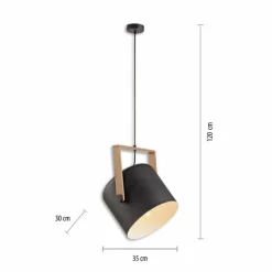 Lampes En Bois-Luminaires Leuchten Direkt Suspension Leuchten-Direkt CUP Noir, 1 lumière