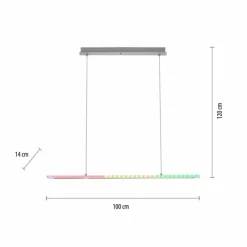 Luminaires Leuchten Direkt Suspension Leuchten-Direkt FELIX60 LED Acier brossé, 2 lumières, Télécommandes, Changeur de couleurs* Éclairage Led