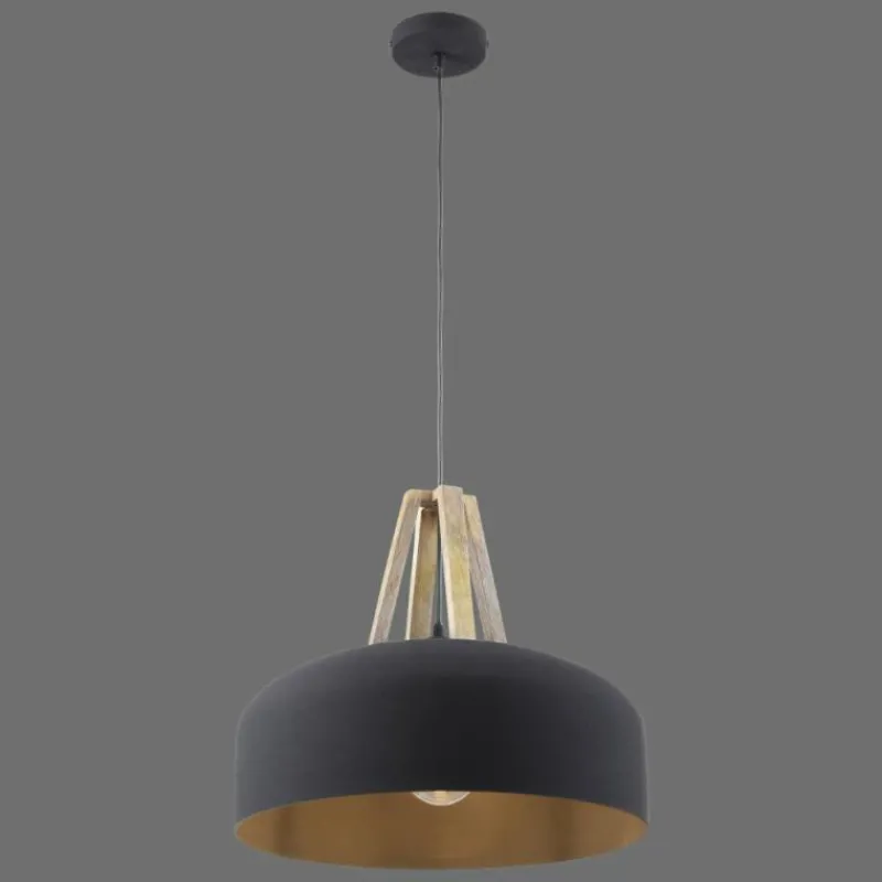 Lampes En Bois-Luminaires Leuchten Direkt Suspension Leuchten-Direkt HAREA Écru, Noir, 1 lumière