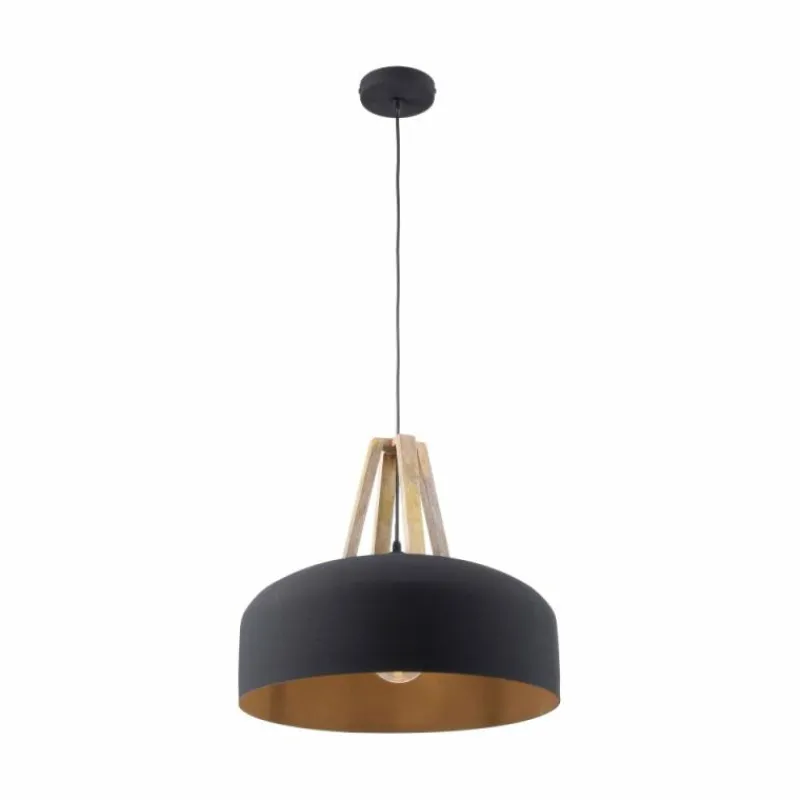Lampes En Bois-Luminaires Leuchten Direkt Suspension Leuchten-Direkt HAREA Écru, Noir, 1 lumière