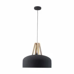 Lampes En Bois-Luminaires Leuchten Direkt Suspension Leuchten-Direkt HAREA Écru, Noir, 1 lumière