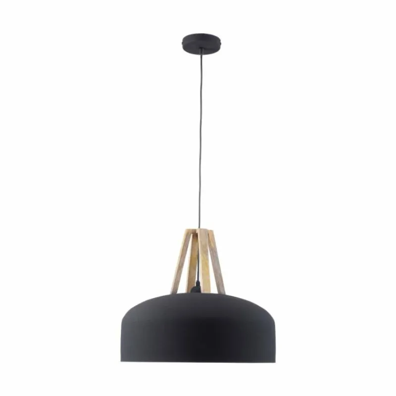 Lampes En Bois-Luminaires Leuchten Direkt Suspension Leuchten-Direkt HAREA Écru, Noir, 1 lumière