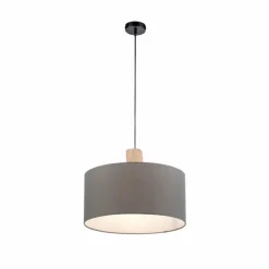 Lampes En Tissu-Luminaires Leuchten Direkt Suspension Leuchten-Direkt LINEN Écru, Noir, 1 lumière