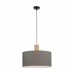 Lampes En Tissu-Luminaires Leuchten Direkt Suspension Leuchten-Direkt LINEN Écru, Noir, 1 lumière