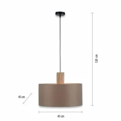 Lampes En Tissu-Luminaires Leuchten Direkt Suspension Leuchten-Direkt LINEN Écru, Noir, 1 lumière